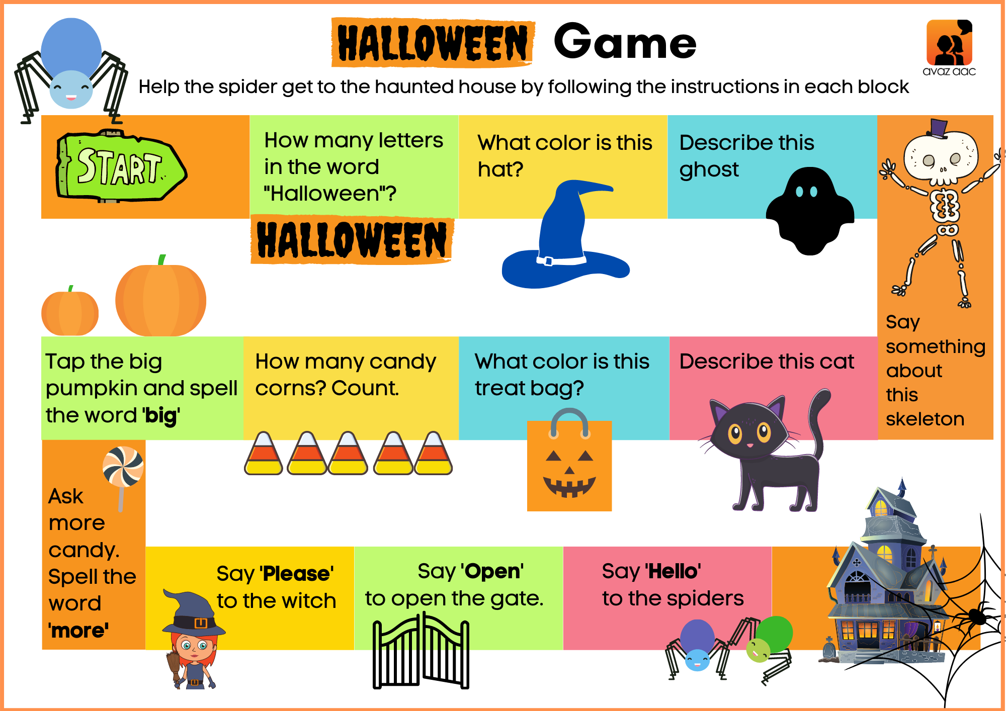 Halloween AAC Board Game